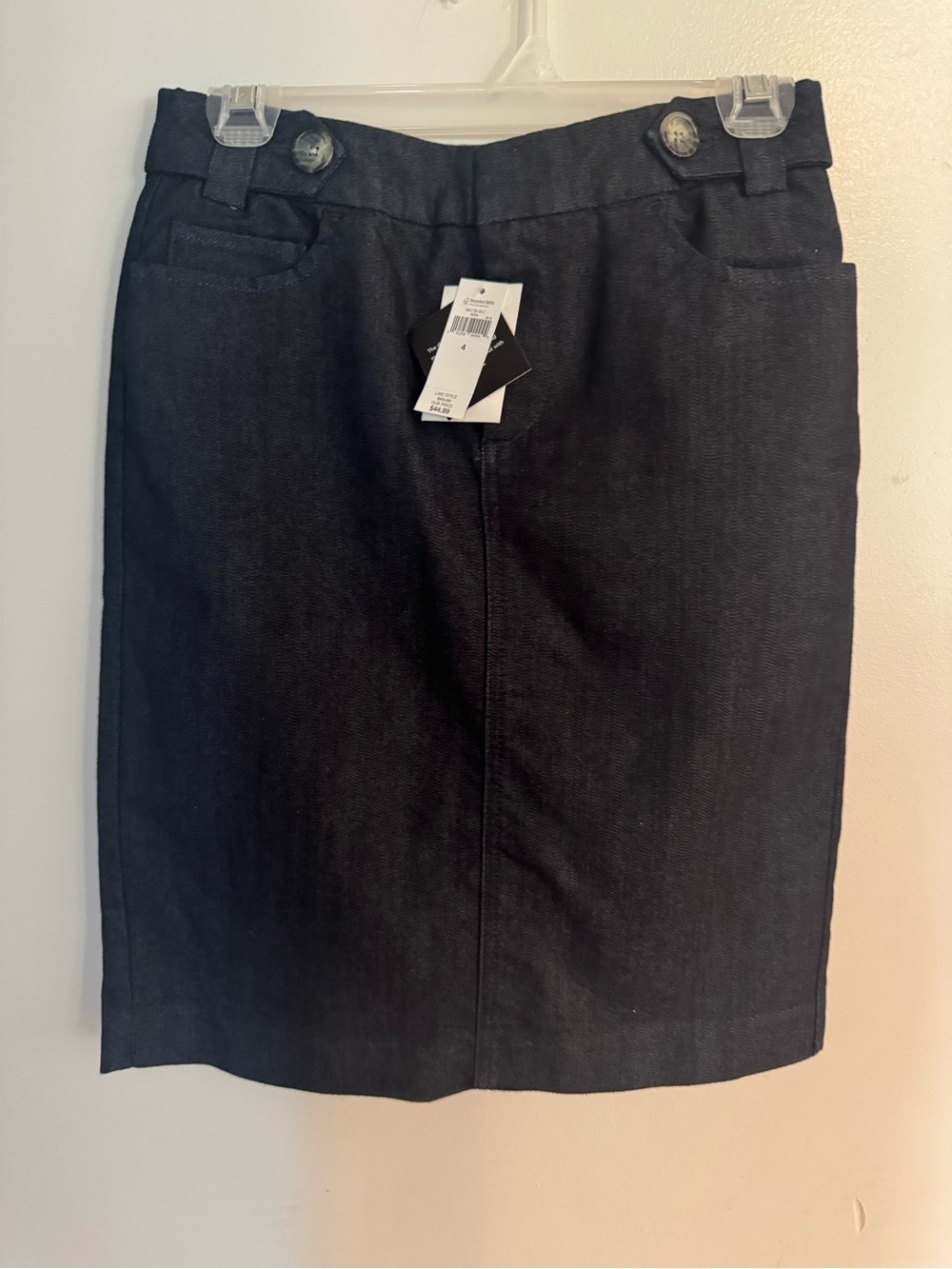 Banana Republic Dark Denim/Black Skirt with Button Waist